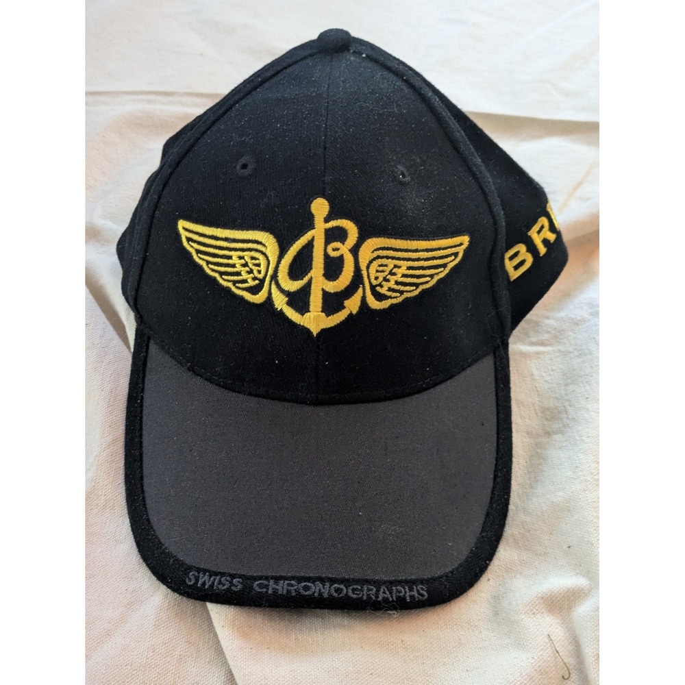 Breitling Swiss Chronographs Baseball Cap Black Yellow Embroidered Hat